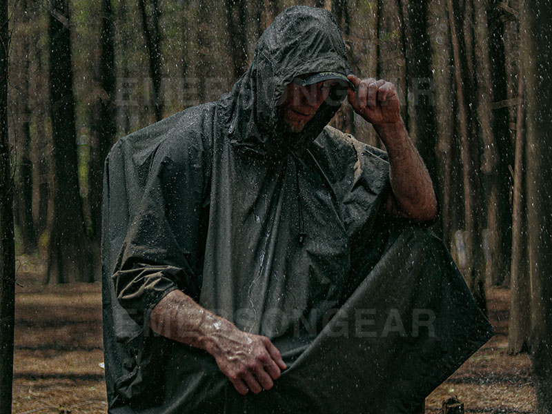 Poncho de pluie tactique à séchage rapide Emersongear Outdoor Jungle 'Wind Rider'