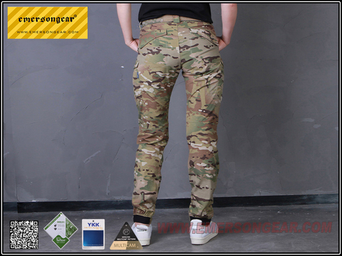 Pantalon tactique EmersonGear label bleu pour femme-Multicam