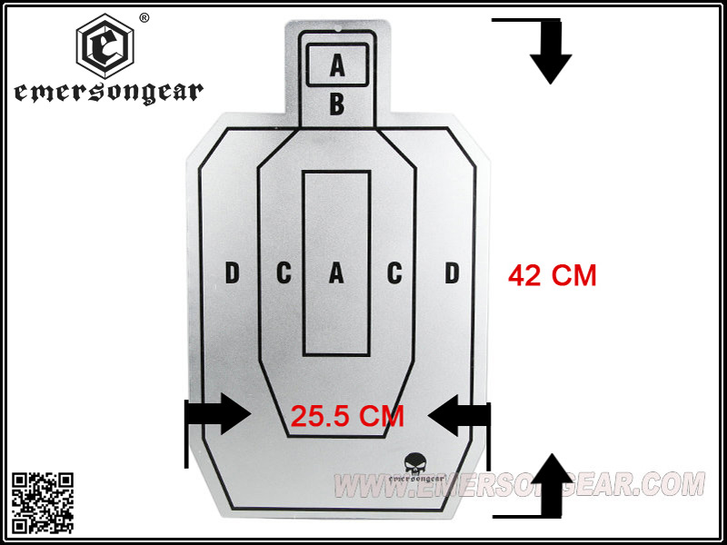 Cible de tir en aluminium EmersonGear IDPA