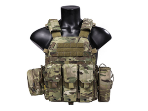 Emersongear – gilet de transport de plaques de Combat tactique militaire, Style LBT 6094A avec 3 pochettes