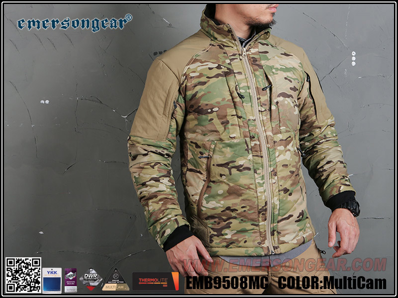 EmersonGearS BlueLabel PATRIOT LITE 'Armure claviculaire ' Couche tactique chaude et coupe-vent