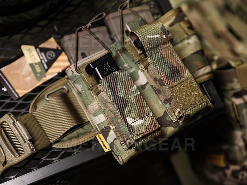 Emersongear Army Military 5.56 Fusil et pistolet Double pochette pour chargeur à dessus ouvert